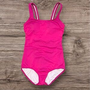 Land’s End Hot Pink One Piece Swimsuit Tugless Sporty Size 4L NWOT
